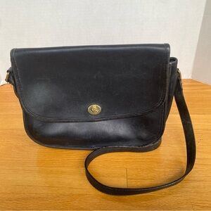 Vintage black Coach leather handbag #9790